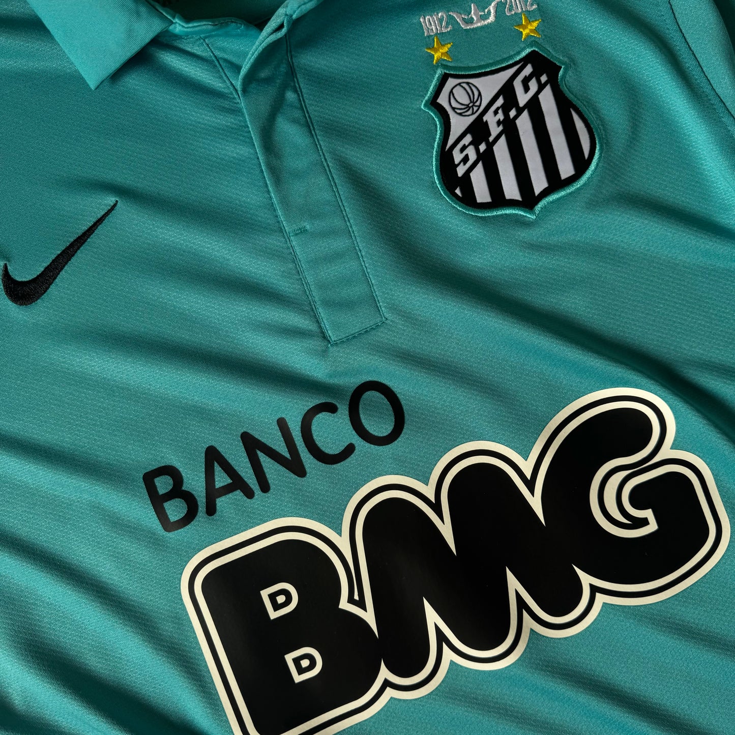 SANTOS FC RETRO SOCCER JERSEY 2012 BLUE