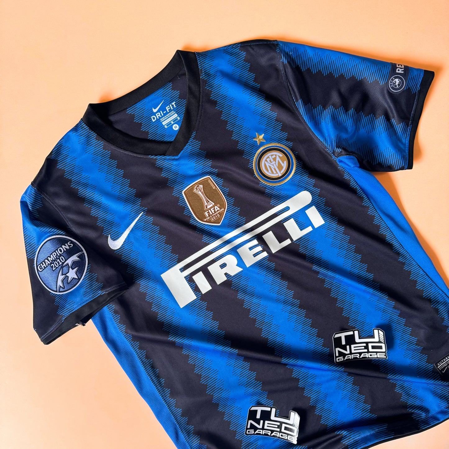 RETRO INTER MILAN 2010/11 HOME + PATCHES CUSTOM DRAGON 4