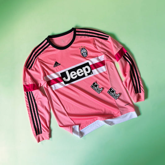 JUVENTUS AWAY PINK JERSEY 2015/16 RETRO LONG SLEEVE