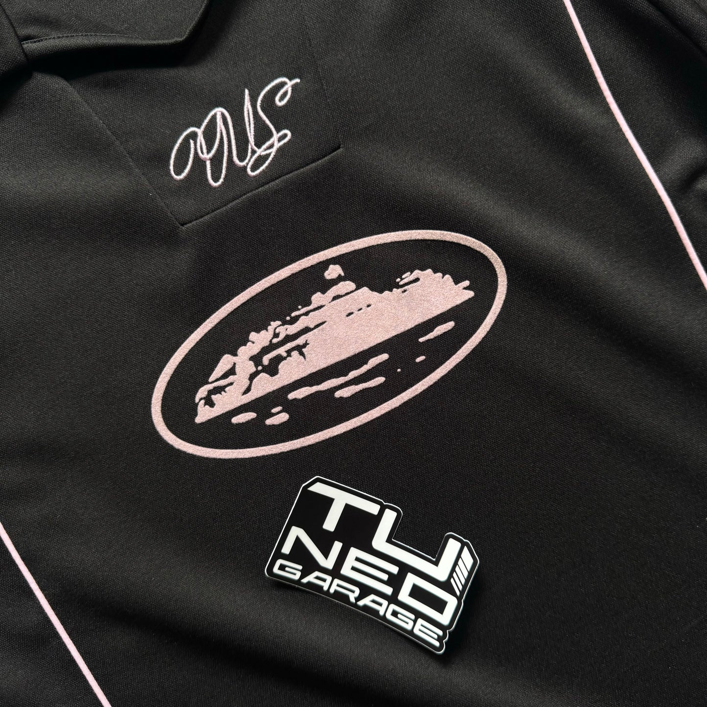 CORTEIZ TALISMO FOOTBALL JERSEY BLACK/PINK TUNEDGARAGEWORLD