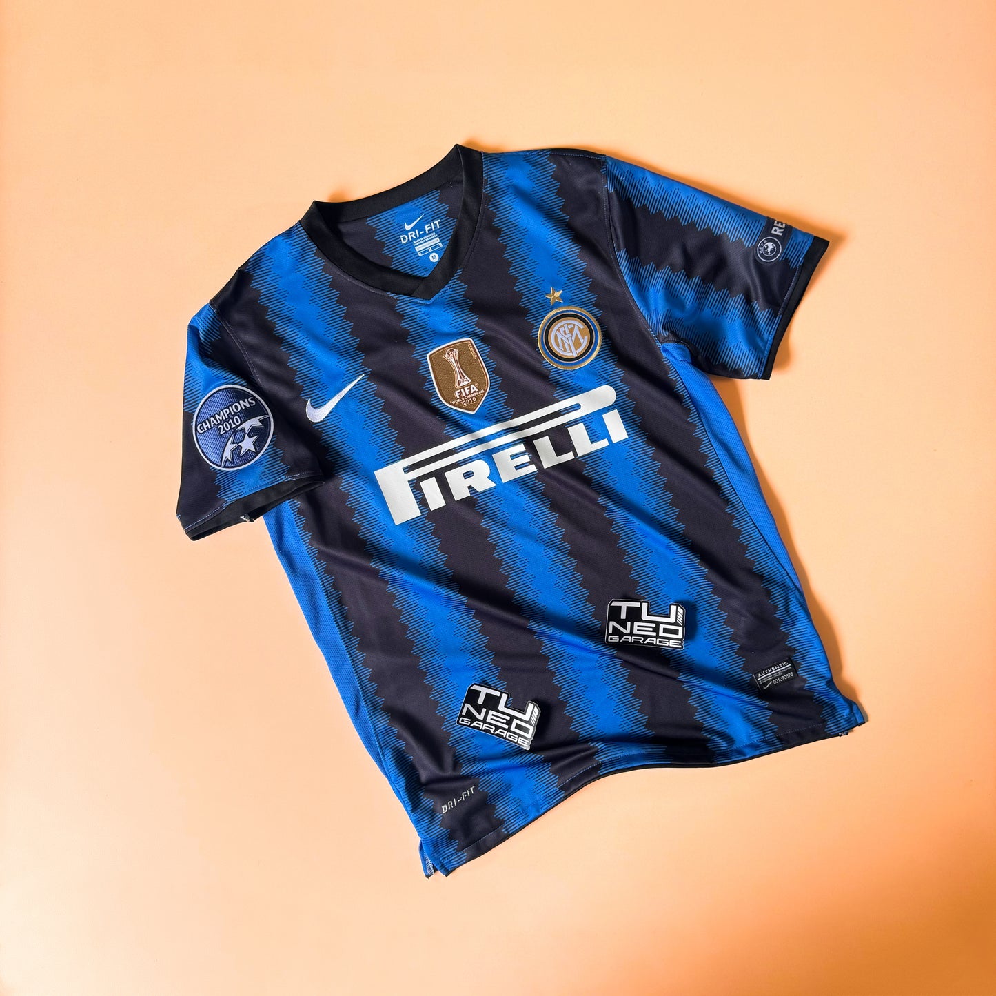 RETRO INTER MILAN 2010/11 HOME + PATCHES CUSTOM DRAGON 4