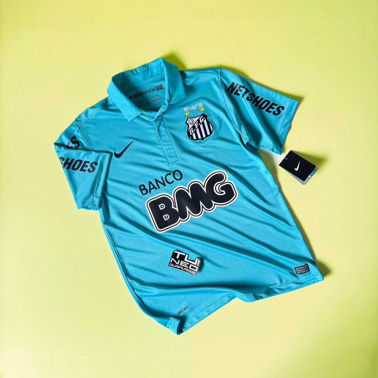 SANTOS FC RETRO SOCCER JERSEY 2012 BLUE