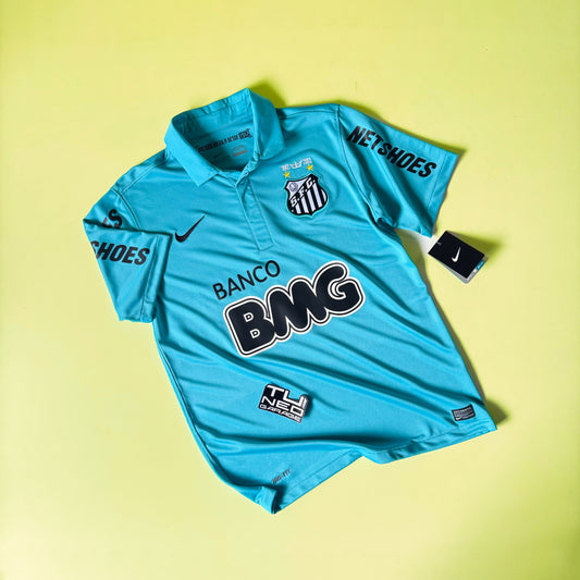 SANTOS FC RETRO SOCCER JERSEY 2012 BLUE