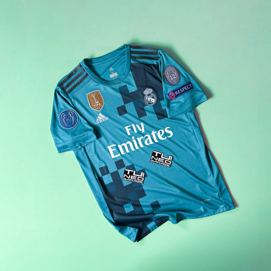 RETRO REAL MADRID THIRD 2017/18 BLUE + PATCHES