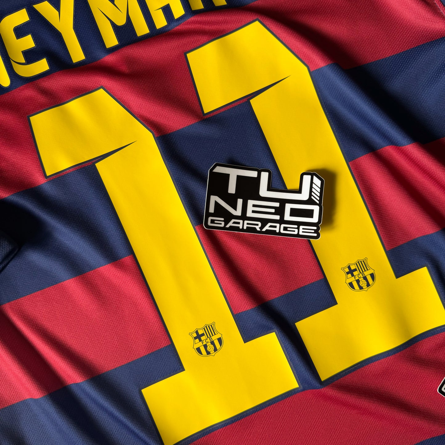 FC BARCELONA HOME KIT 2015/16 RETRO + PATCHES NEYMAR JR #11