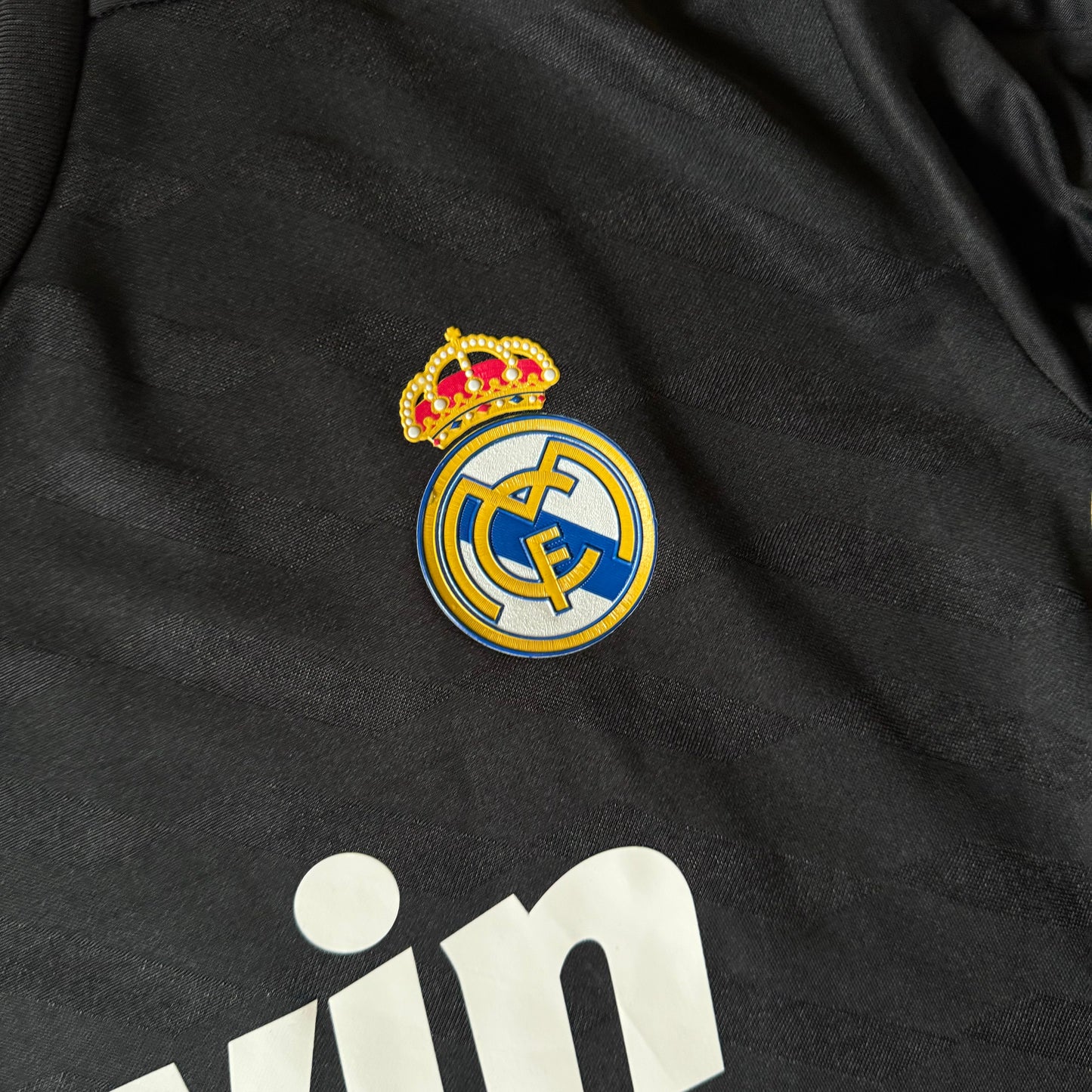 REAL MADRID AWAY 2011/12 BLACK LONG SLEEVE RETRO CUSTOM GOKU DRAGON