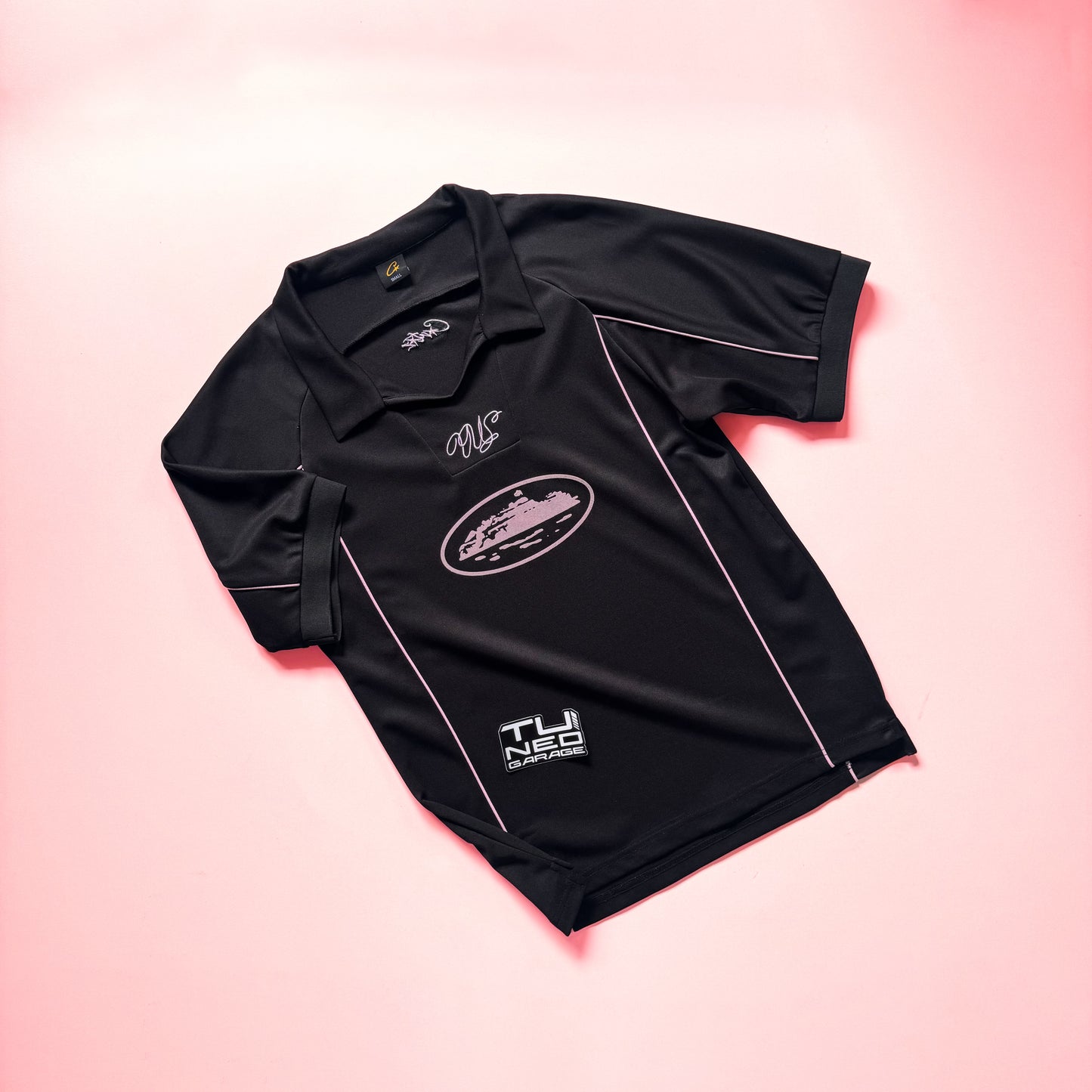 CORTEIZ TALISMO FOOTBALL JERSEY BLACK/PINK TUNEDGARAGEWORLD