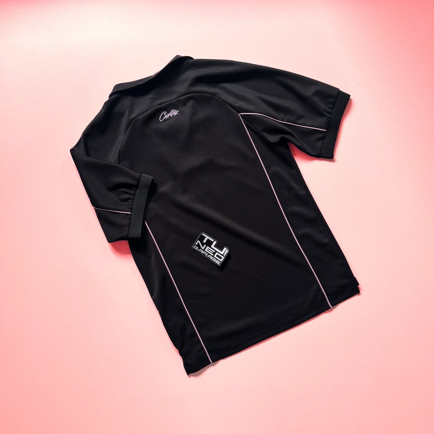 CORTEIZ TALISMO FOOTBALL JERSEY BLACK/PINK TUNEDGARAGEWORLD