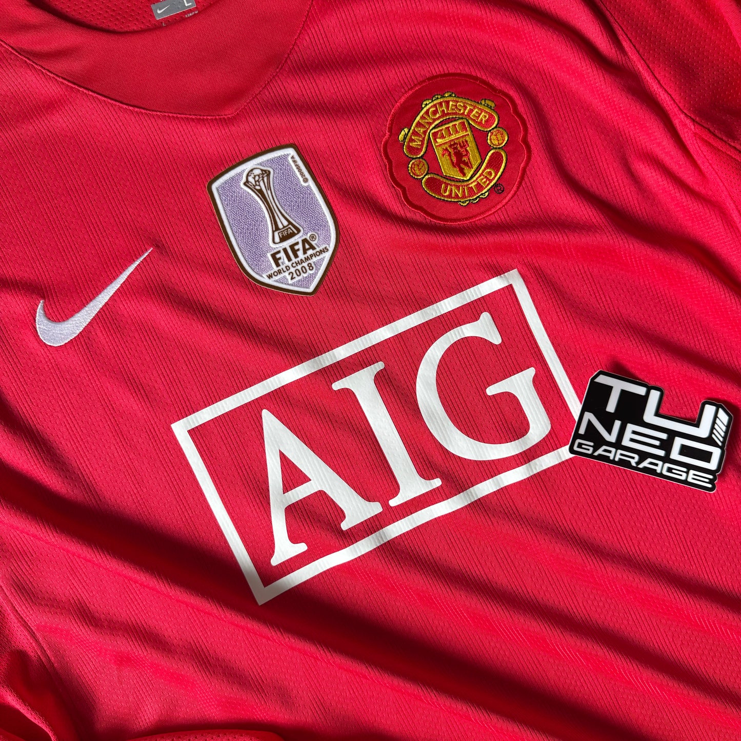 MANCHESTER UNITED HOME JERSEY RETRO 2008/09 LONG SLEEVE WITH PATCHES