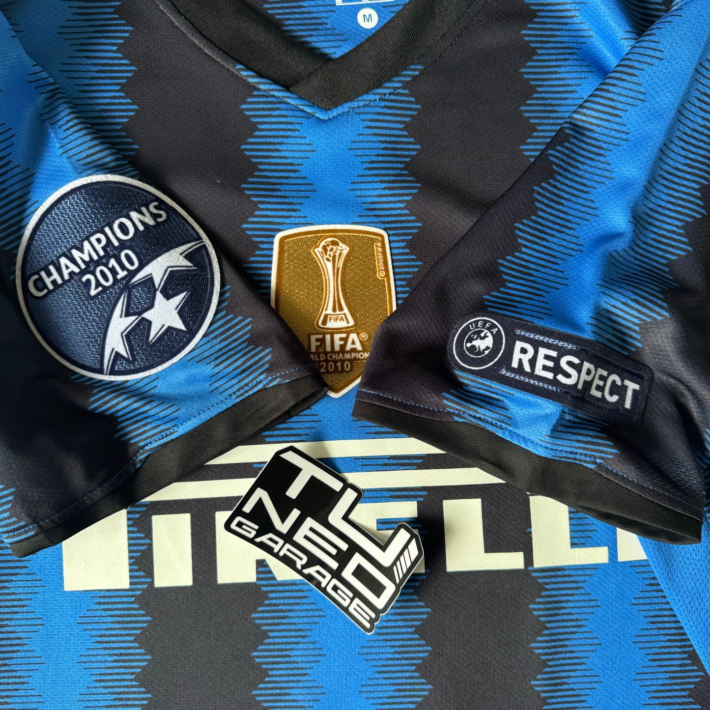 RETRO INTER MILAN 2010/11 HOME + PATCHES CUSTOM DRAGON 4