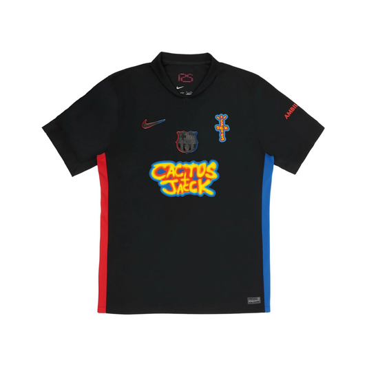 BARCELONA AWAY JERSEY BLACK 2024/25 SPECIAL EDITION CACTUS JACK HEATMAP