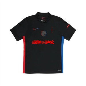 BARCELONA AWAY JERSEY BLACK 2024/25 SPECIAL EDITION CACTUS JACK RED TRAVIS