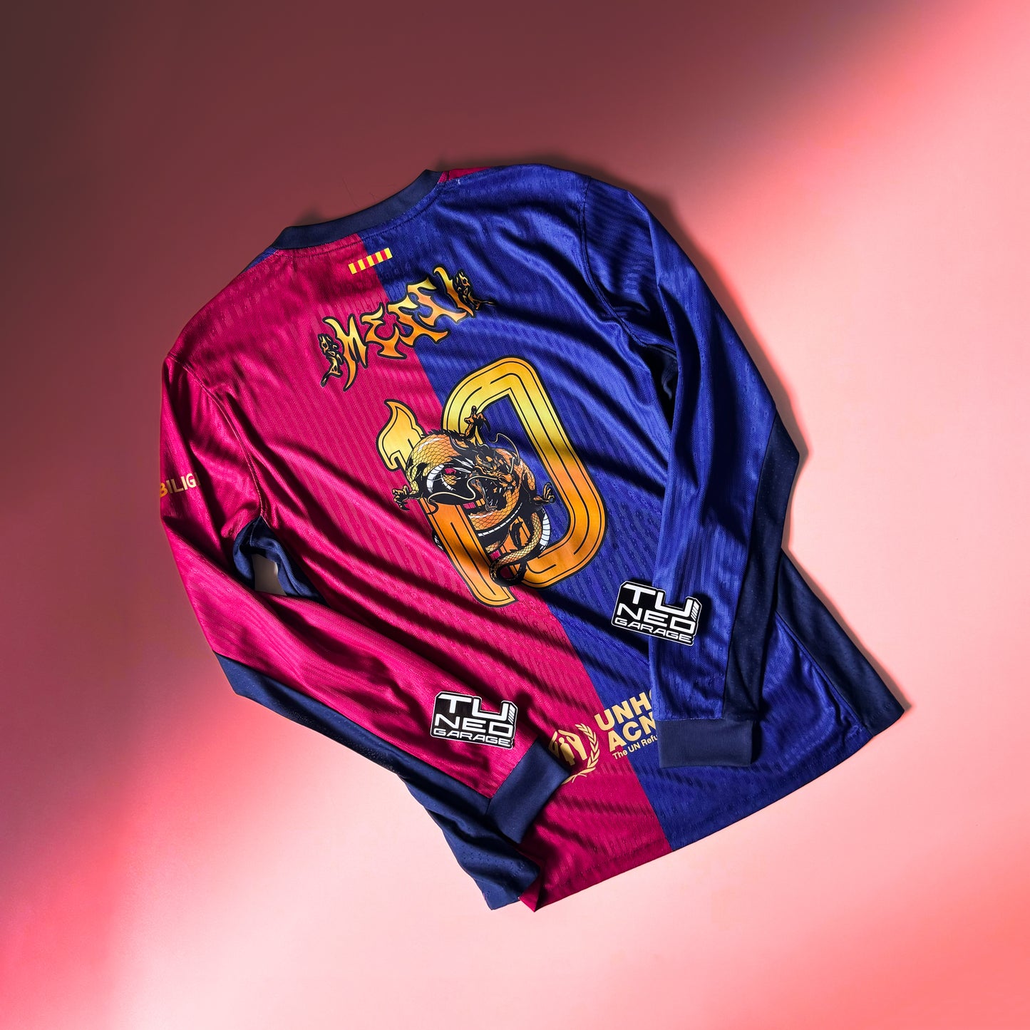 FC BARCELONA HOME KIT 2024/25 LONG SLEEVE AUTENTHIC CUSTOM LIORA DRAGON