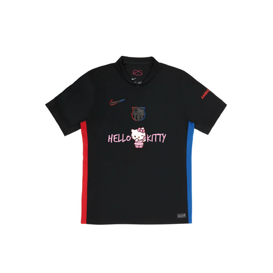 BARCELONA AWAY JERSEY BLACK 2024/25 SPECIAL EDITION HELLO KITTY