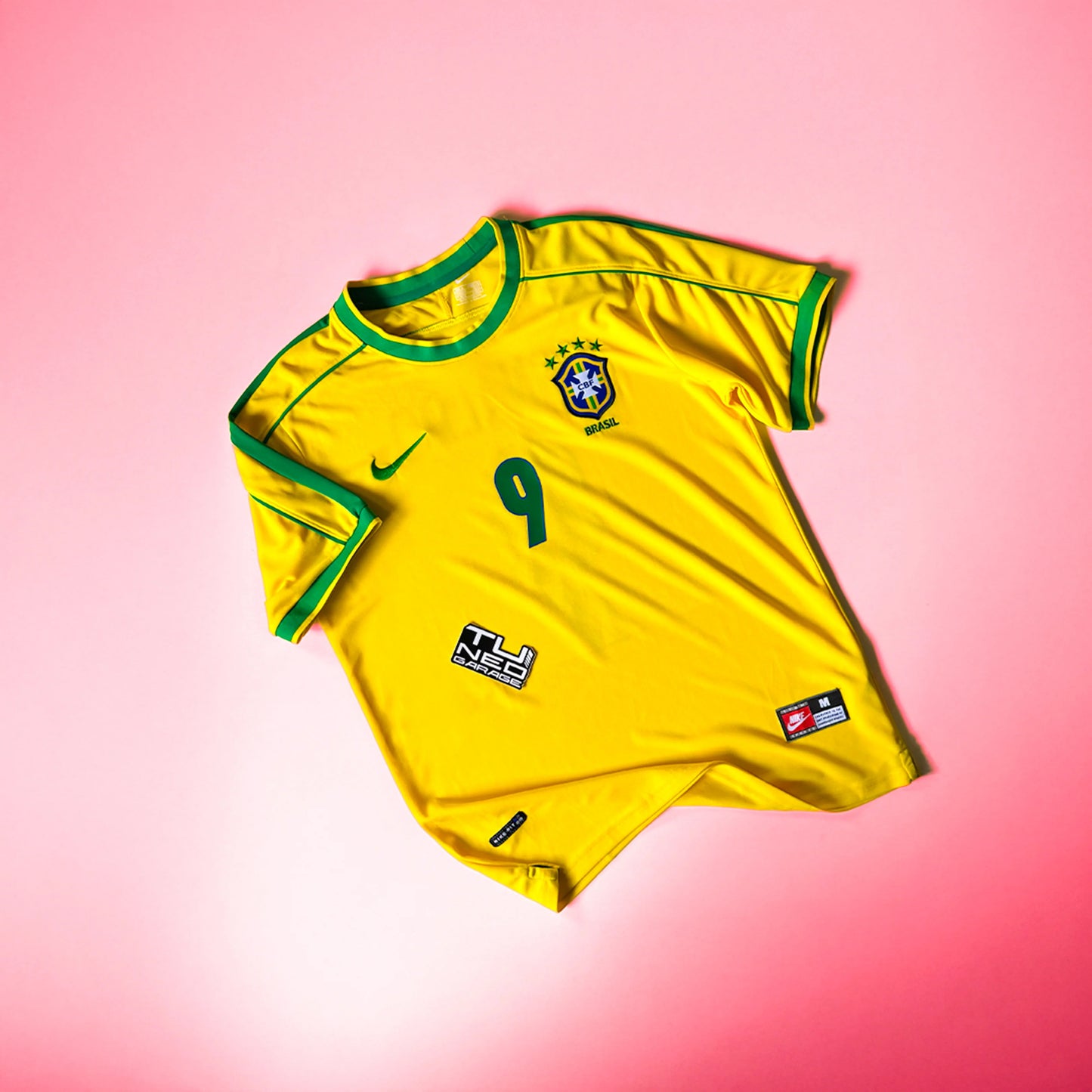 RETRO BRASIL 98 YELLOW JERSEY RONALDO 9